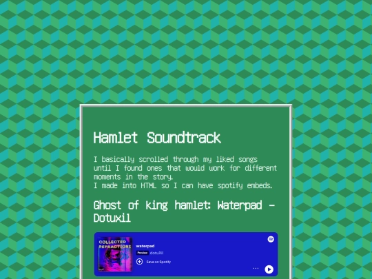 Hamlet-soundtrack screenshot