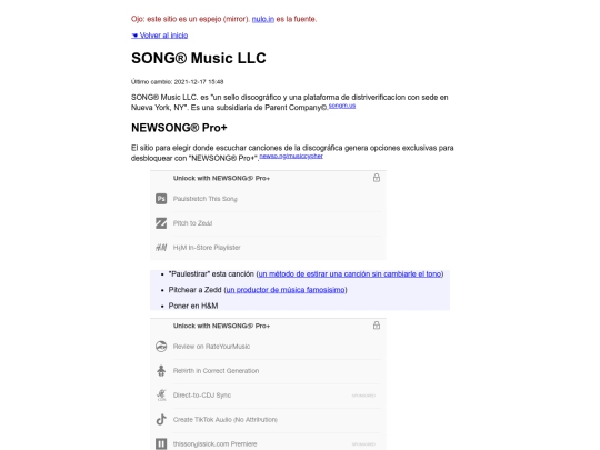 SONG® Music LLC screenshot