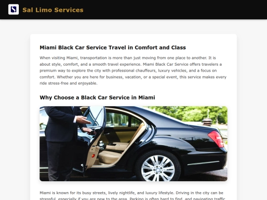 Miami-Black-Car-Service-Travelin-Comfort-and-Class screenshot