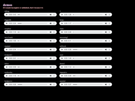 demos screenshot