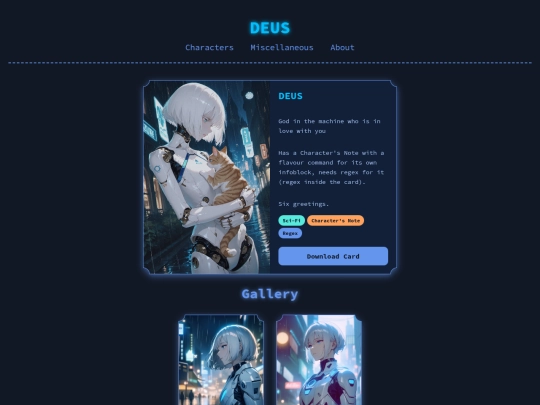 cards/DEUS screenshot