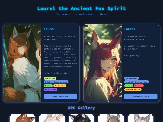 cards/Laurel screenshot