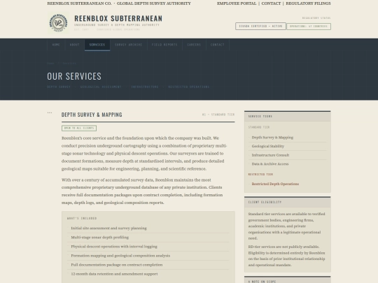 services screenshot
