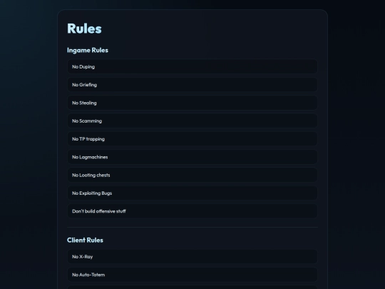 rules screenshot