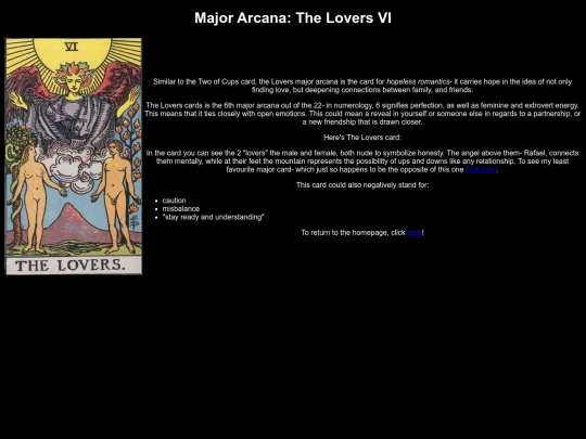 performanceTask/favouriteTarots/majorArcana screenshot