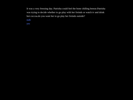 P4 twine/12_11_19 Charlotte interactive story screenshot