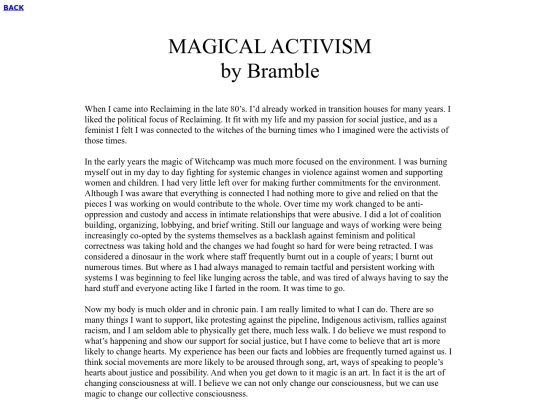 writing/activism screenshot