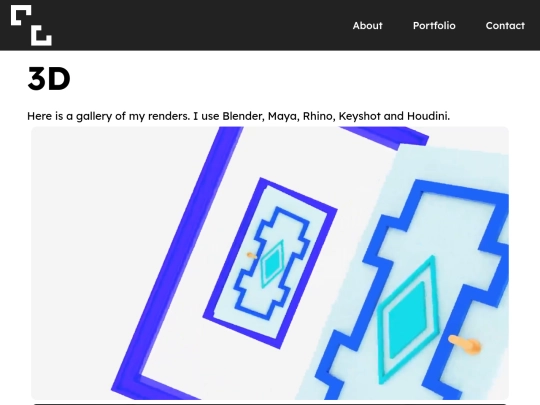 portfolio fieldset/3d screenshot