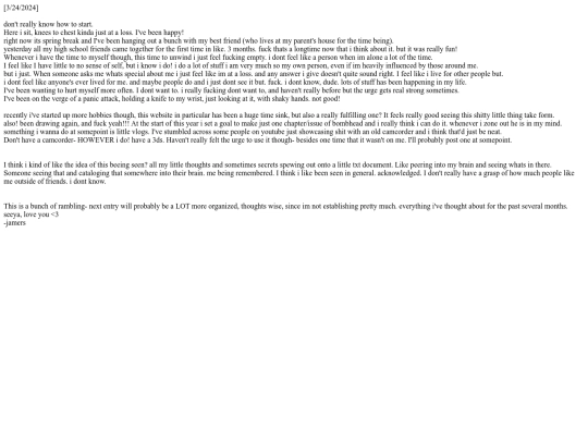 Diary/log1 screenshot