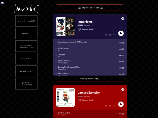 playlists screenshot