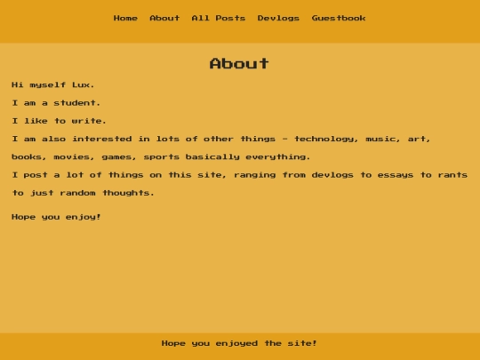 posts/about screenshot