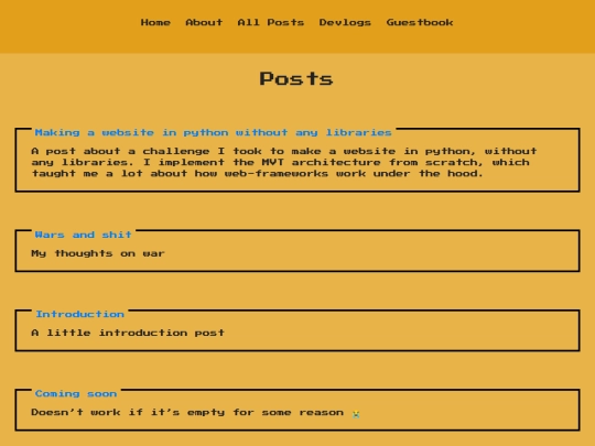 posts screenshot
