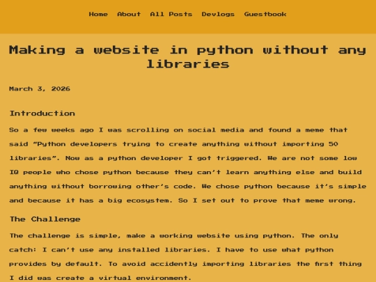 posts/making-a-website-in-python-without-any-libraries screenshot