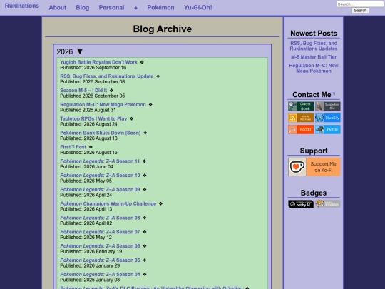 Blog/Archive screenshot