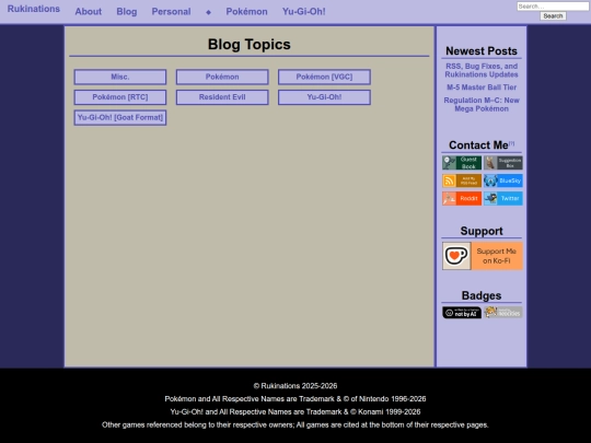 Blog/Topics screenshot