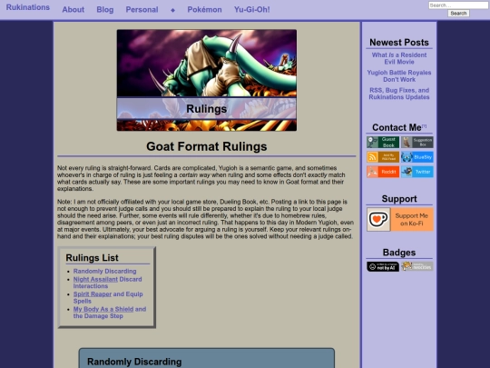 Yugioh/Goat-Format/Game-Theory/Rulings screenshot