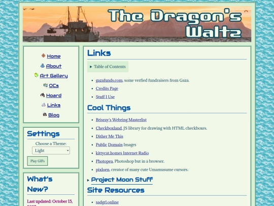 links screenshot