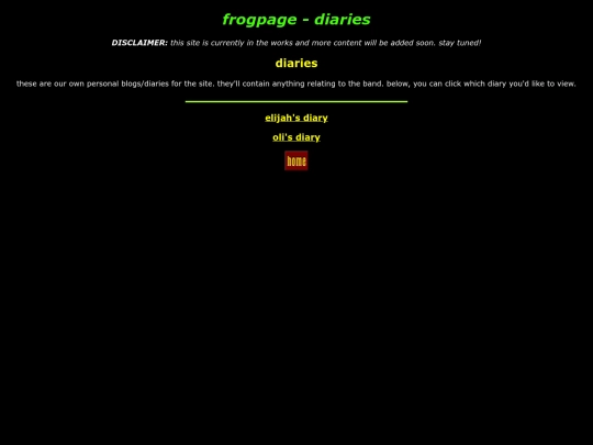 diaries screenshot