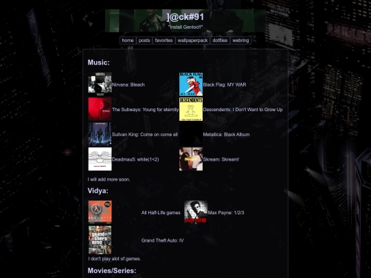 favorites screenshot