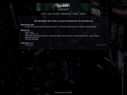 index screenshot