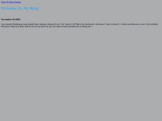 Blog screenshot