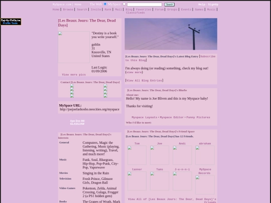 myspace screenshot