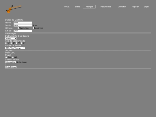 incricao screenshot