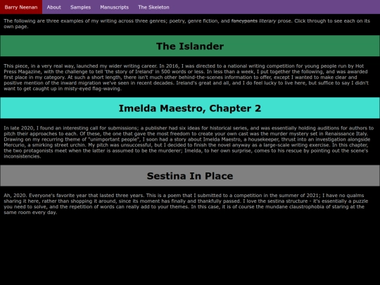 samples screenshot