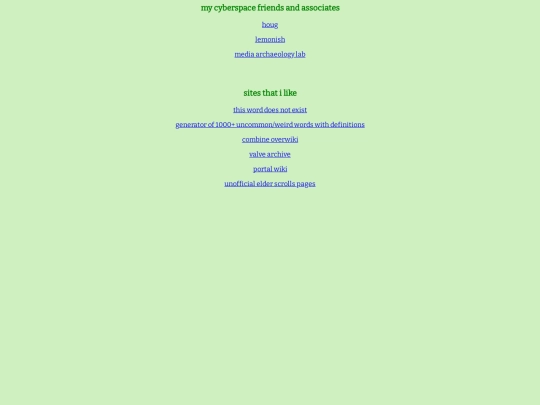 links screenshot