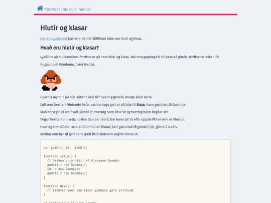 G8-Hlutir screenshot