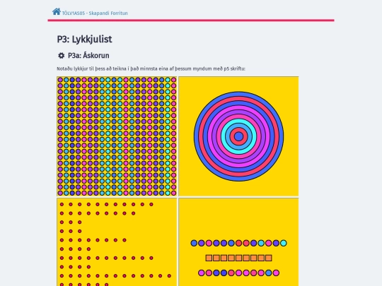 P3-Lykkjulist screenshot