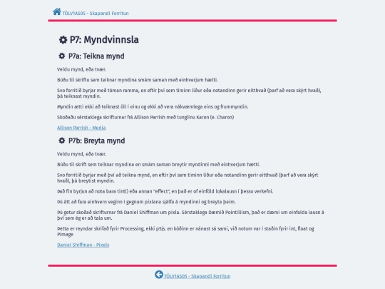P7-Myndvinnsla screenshot