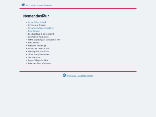 TOLV2AS-Nemendasidur screenshot