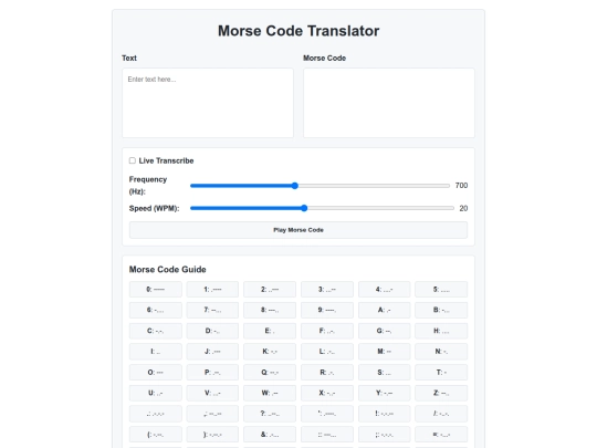 morse screenshot