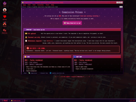 Commsions screenshot