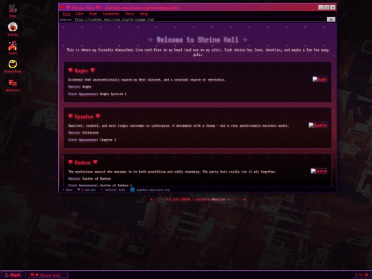 shrinepage screenshot