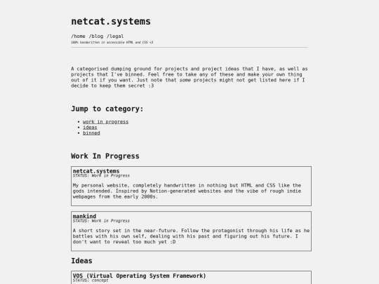 projects screenshot