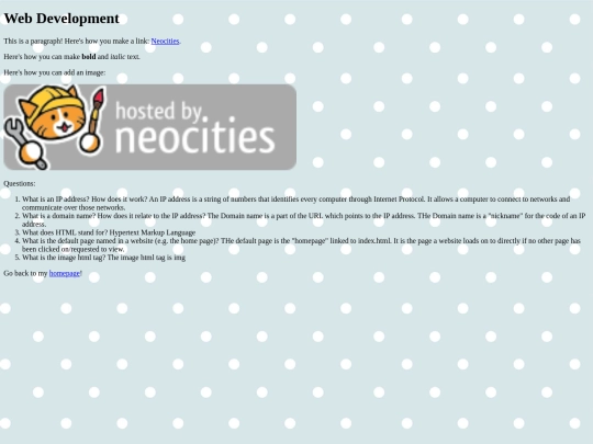 webDev screenshot
