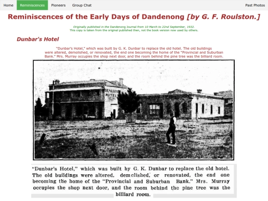 reminiscences/dunbarshotel screenshot