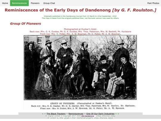 reminiscences/groupofpioneers screenshot