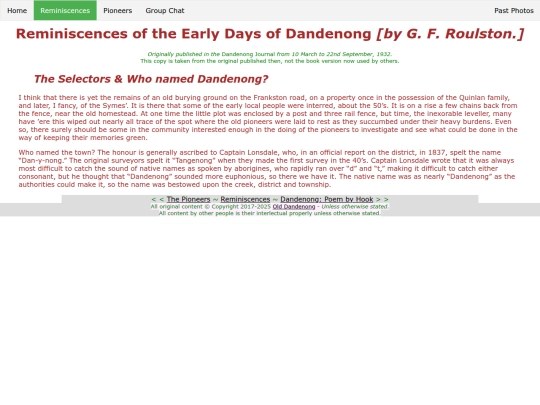 reminiscences/theselectors-dandenongname screenshot