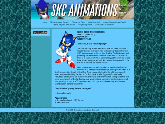 CharacterBios/Sonic screenshot
