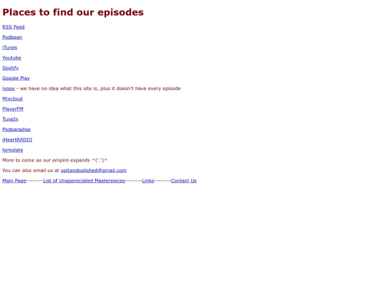 Links screenshot