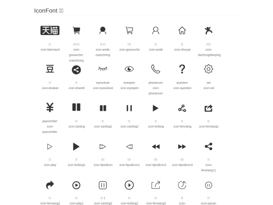 Android/icon-font/demo_fontclass screenshot