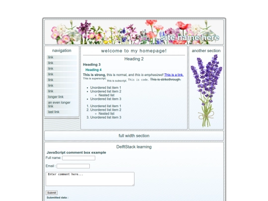test screenshot