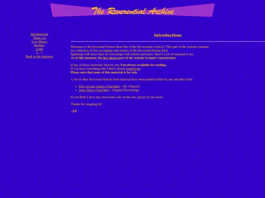 reverendhortonheat/index-rhh screenshot