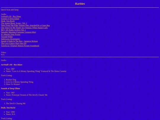 reverendhortonheat/rarities-rhh screenshot