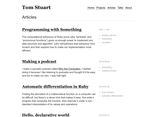 articles screenshot
