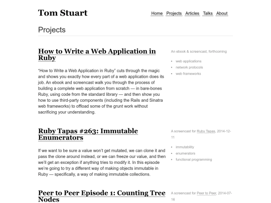 projects screenshot