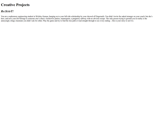 creativeProjects screenshot